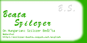 beata szilczer business card